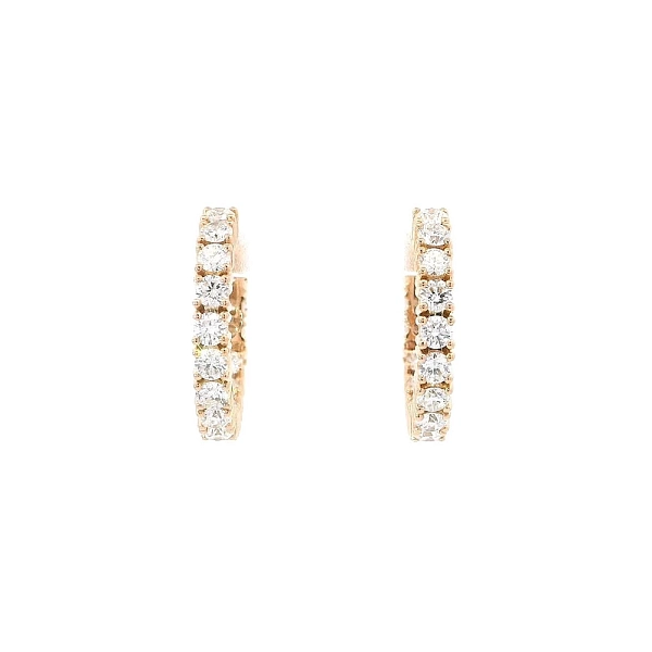 Elegante Creolen mit Diamanten in Roségold