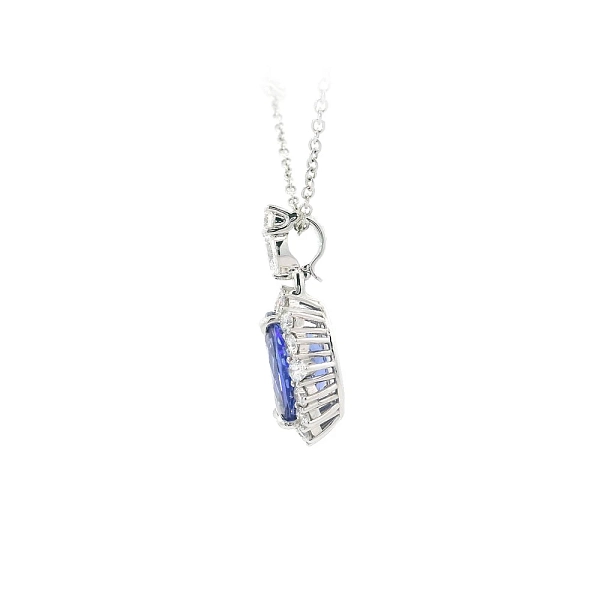 Exklusive Weißgoldkette mit Tansanit
