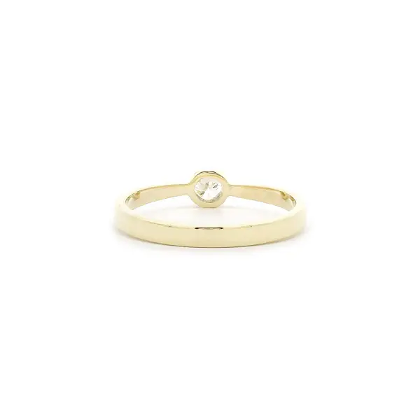 Minimalistischer Verlobungsring aus Gelbgold mit Diamant