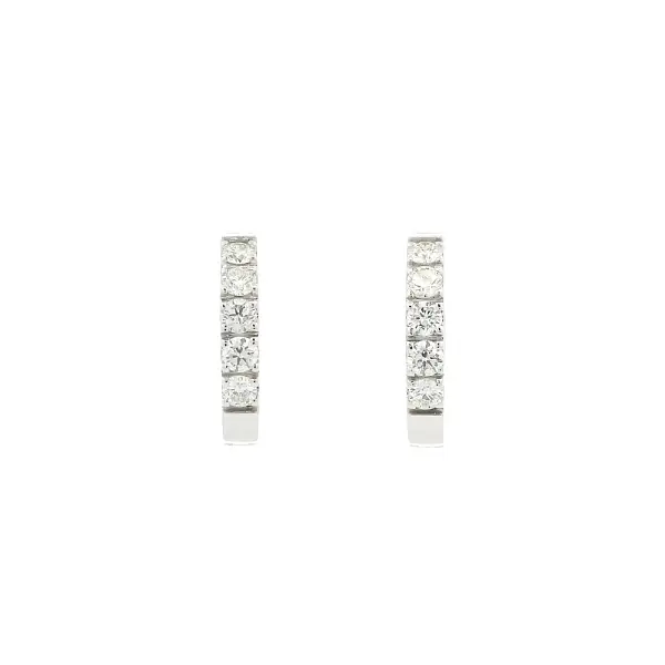 Creolen aus Weißgold mit Diamanten
