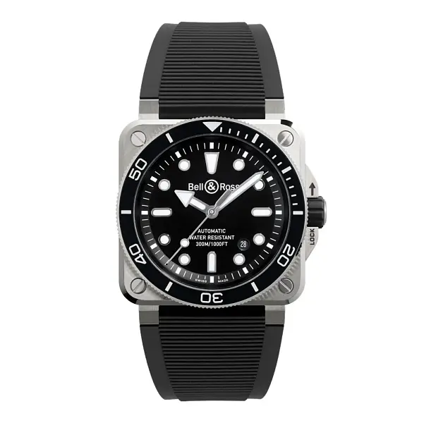 Bell & Ross BR 03 Diver Schwarzer Stahl BR03A-D-BL-ST/SRB