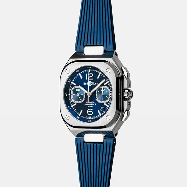 Bell & Ross BR 05 Chrono Stahlblau BR05C-BLU-ST/SRB
