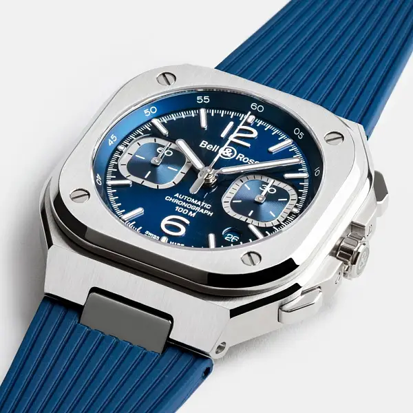 Bell & Ross BR 05 Chrono Stahlblau BR05C-BLU-ST/SRB