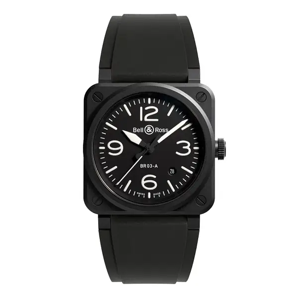Bell & Ross BR 03 Schwarz Matt BR03A-BL-CE/SRB