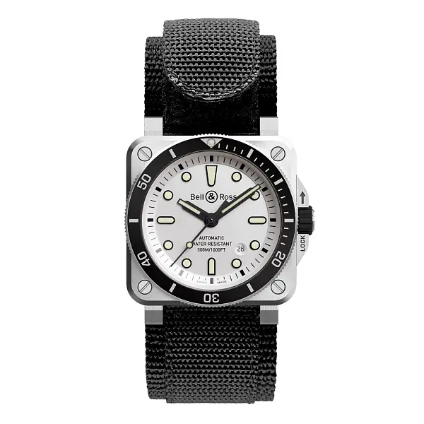 Bell & Ross BR03-92 Taucher Weiß BR0392-D-WH-ST/SRB
