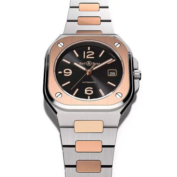 Bell & Ross BR 05 Schwarzer Stahl & Gold BR05A-BL-STPG/SSG
