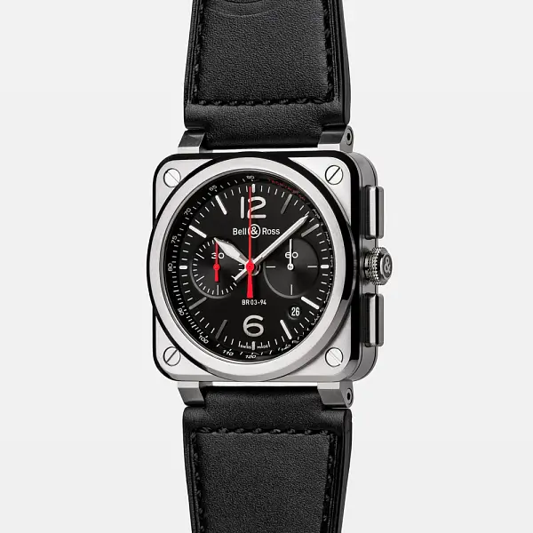 Bell & Ross Schwarzer Stahl BR0394-BLC-ST/SCA