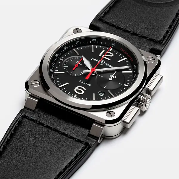 Bell & Ross Schwarzer Stahl BR0394-BLC-ST/SCA