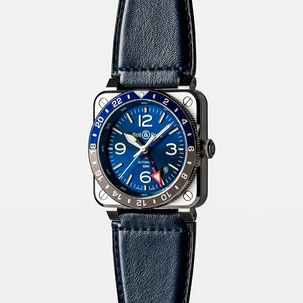 Bell & Ross BR 03-93 GMT Blau BR0393-BLU-ST/SCA