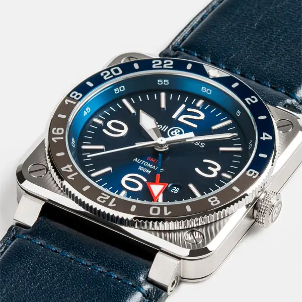 Bell & Ross BR 03-93 GMT Blau BR0393-BLU-ST/SCA