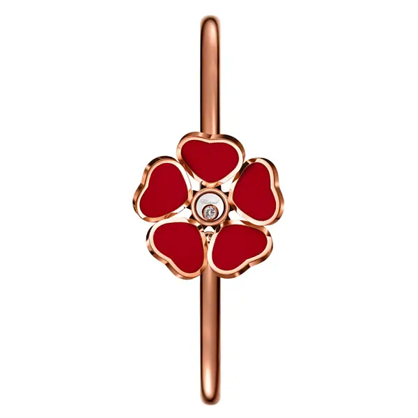 Gold Chopard Happy Hearts Blumen Armband 85A085-5803