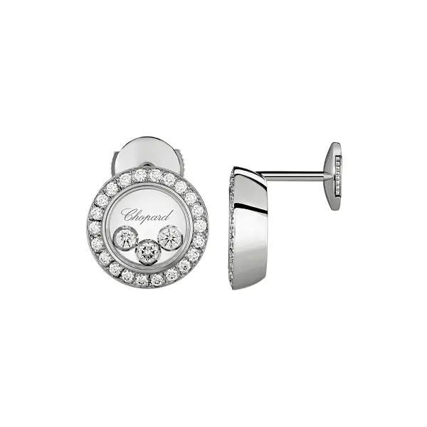 Gold-Ohrringe Chopard Happy Diamonds 83A018-1201