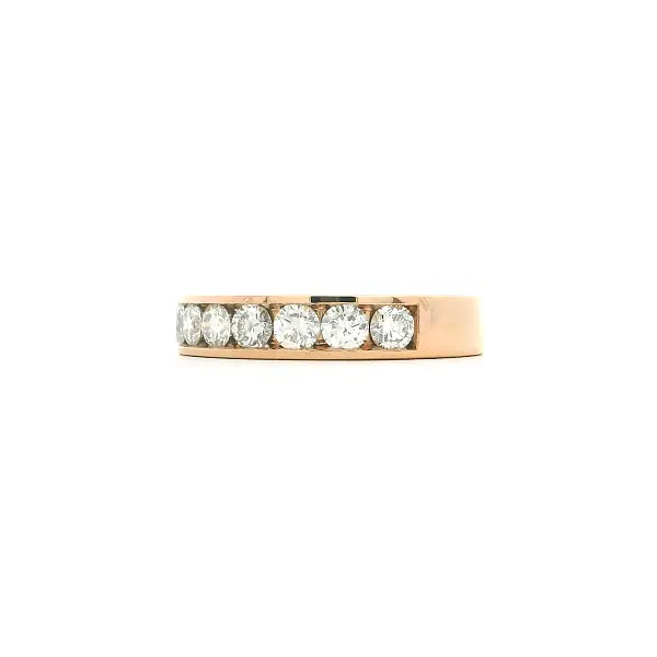 Diamantring aus 18 K Roségold – Half-Eternity Stil