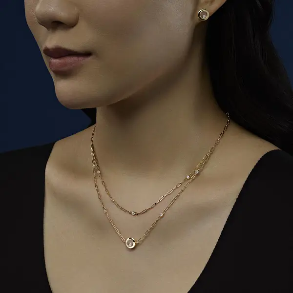 Gold-Ohrringe Chopard Happy Diamonds 83A017-0001