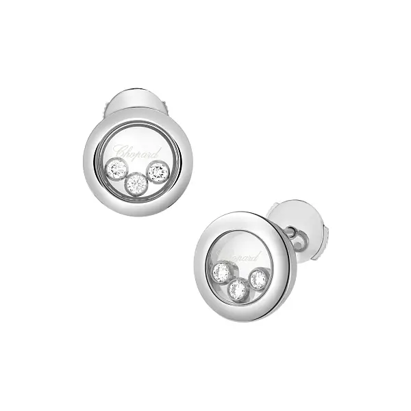 Gold-Ohrringe Chopard Happy Diamonds 83A018-1001