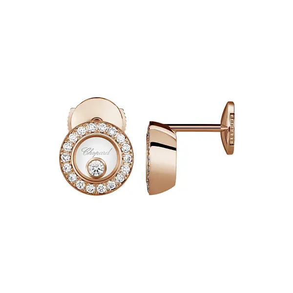 Gold-Ohrringe Chopard Happy Diamonds 83A017-5201