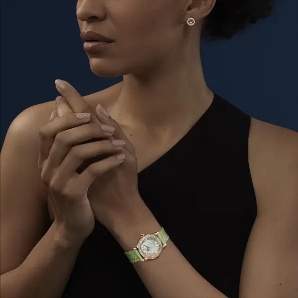 Gold-Ohrringe Chopard Happy Diamonds 83A017-5201