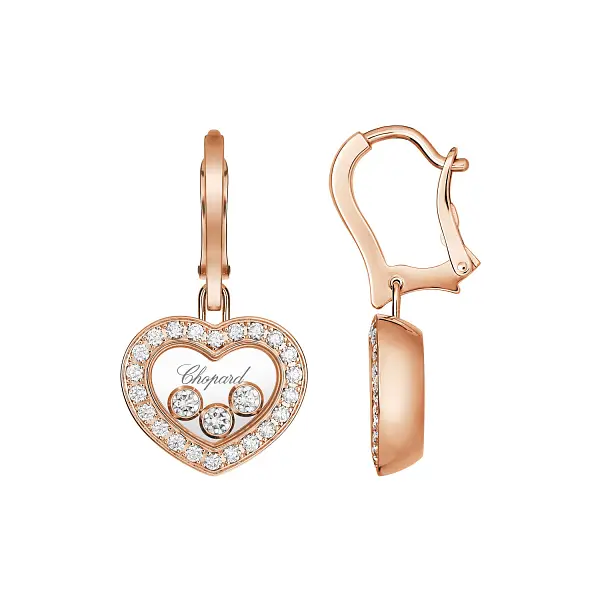 Gold-Ohrringe Chopard Happy Diamonds 83A611-5401