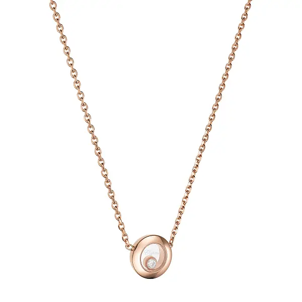 Gold Chopard Happy Diamonds Halskette 81A017-5001