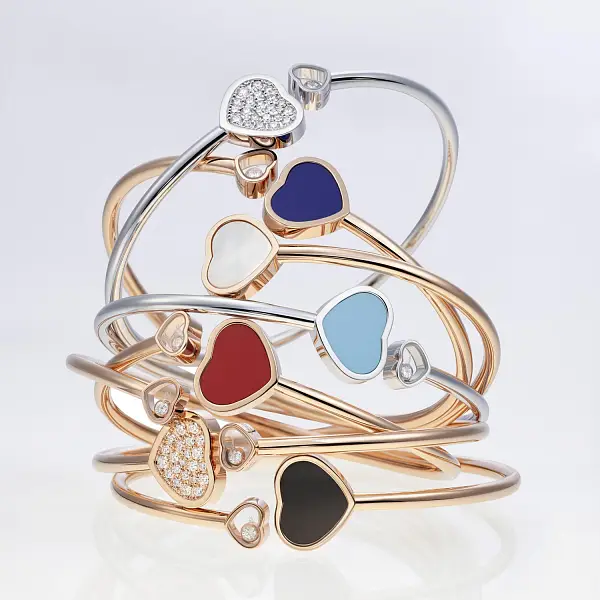 Gold Chopard Happy Hearts Armband 857482-1403