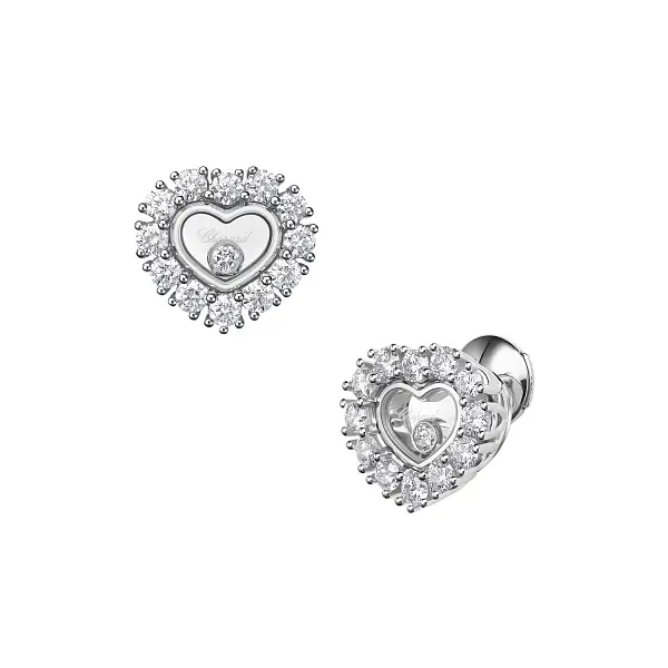 Gold-Ohrringe Chopard Happy Diamonds 83A616-1001