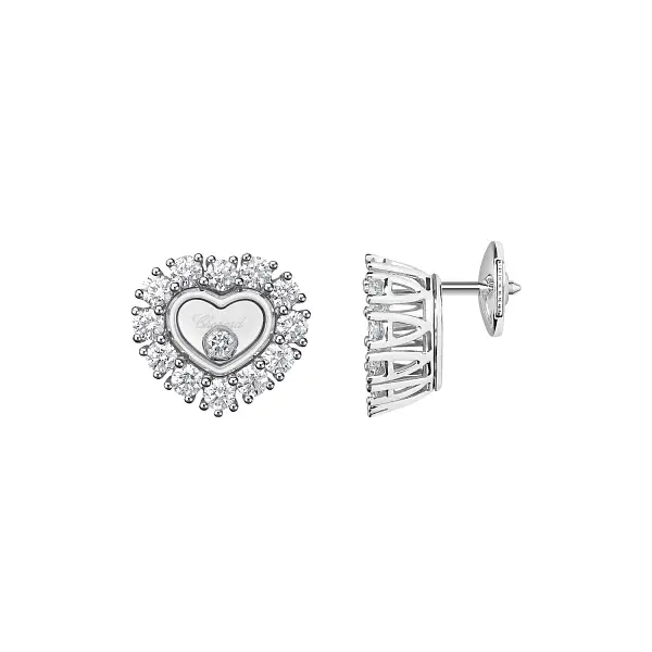 Gold-Ohrringe Chopard Happy Diamonds 83A616-1001