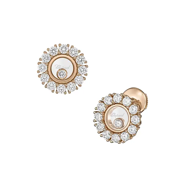 Gold-Ohrringe Chopard Happy Hearts 83A609-5001