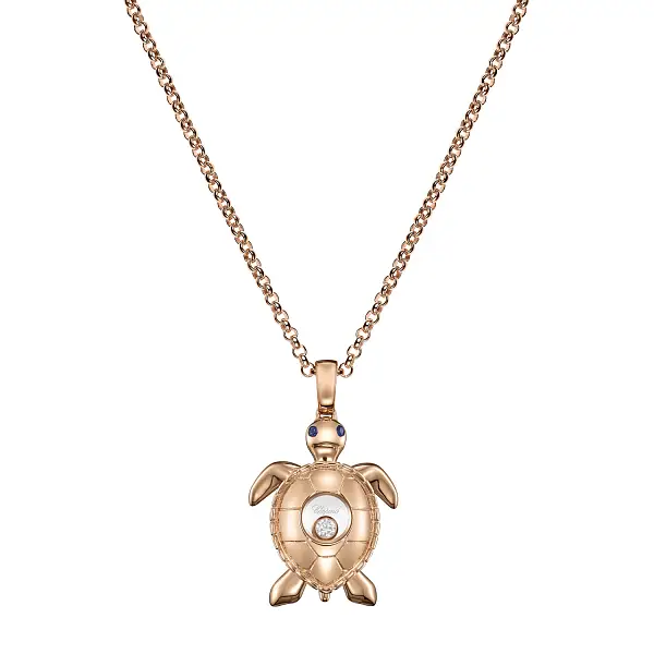Gold Chopard Happy Diamonds Schildkröte Halskette 79A187-5001