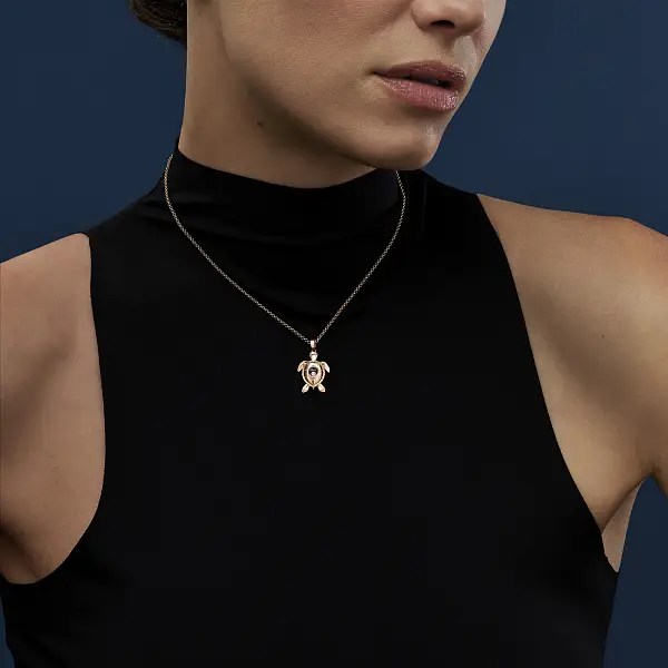 Gold Chopard Happy Diamonds Schildkröte Halskette 79A187-5001