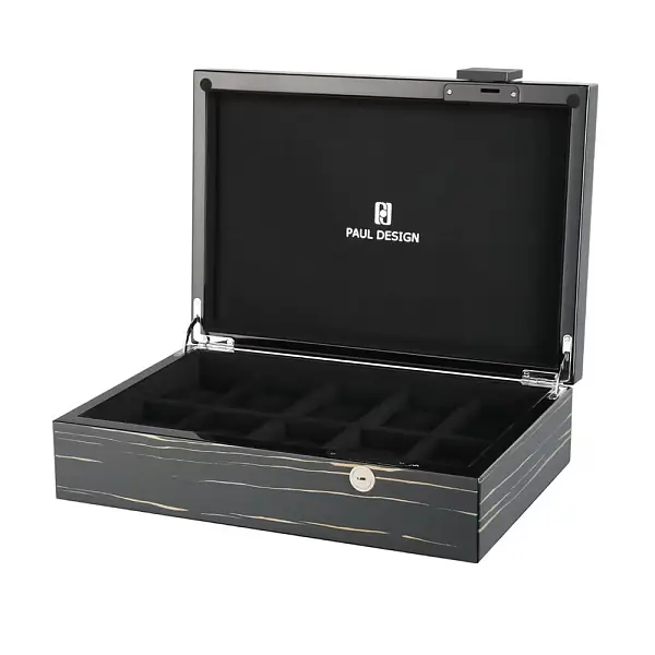 Paul Design Collector 10 Uhrenbox Black Shadow