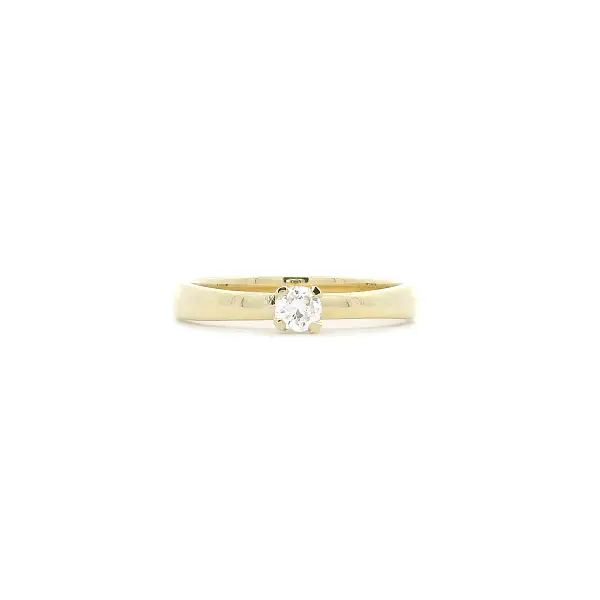 Verlobungsring aus Gelbgold mit 0,14 ct Diamant