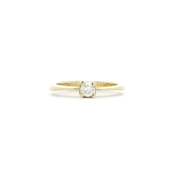Verlobungsring aus Gelbgold mit 0,18 ct Diamant