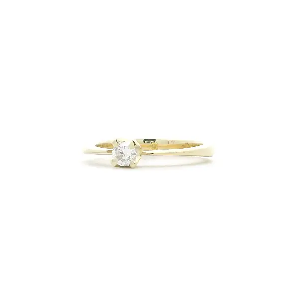 Verlobungsring aus Gelbgold mit 0,18 ct Diamant