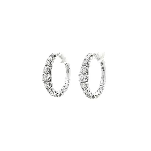 Runde Goldohrringe mit Diamanten