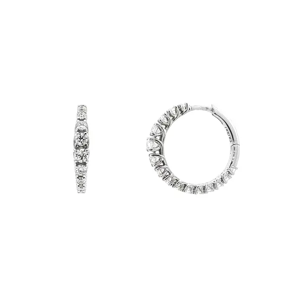 Runde Goldohrringe mit Diamanten