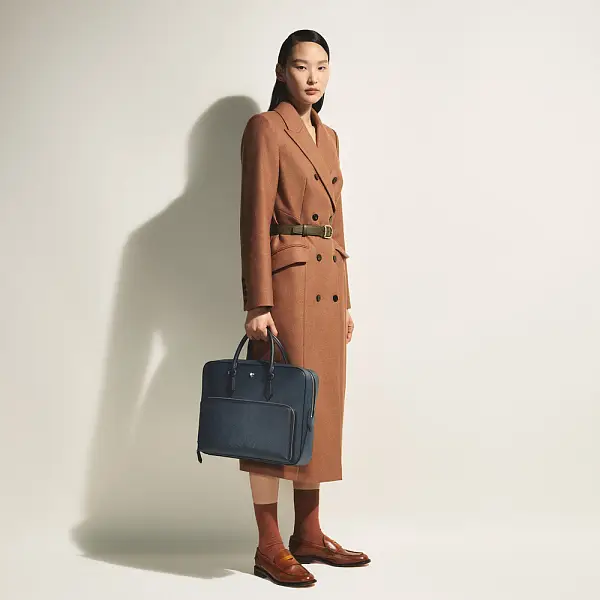 Montblanc Sartorial Medium Dokumententasche Tweed Blau MB220332