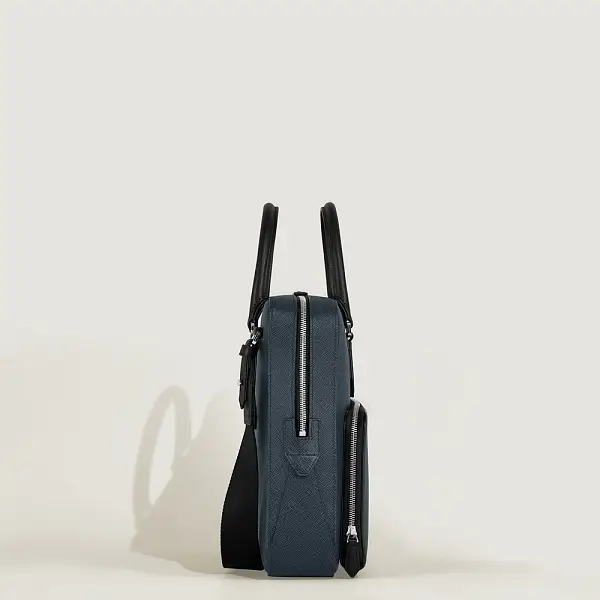 Montblanc Sartorial Medium Dokumententasche Tweed Blau MB220332