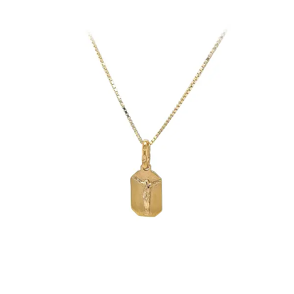 Goldener Anhänger mit Motiv Jesu Christi