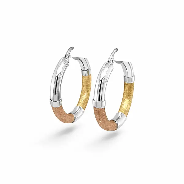 Creolen aus dreifarbigem Gold