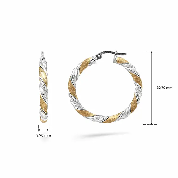 Creolen aus zweifarbigem Gold