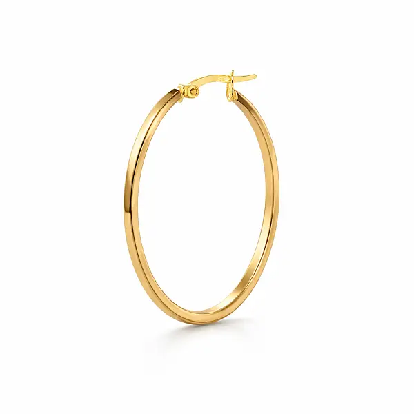 Glatte Creolen aus Gelbgold