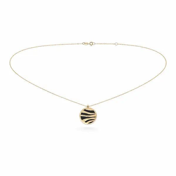 Exklusive Goldkette mit schwarzem Onyx