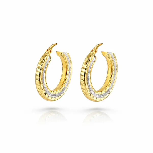 Gold-Creolen aus kombiniertem Gold