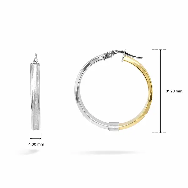 Goldene Creolen aus kombiniertem Gold