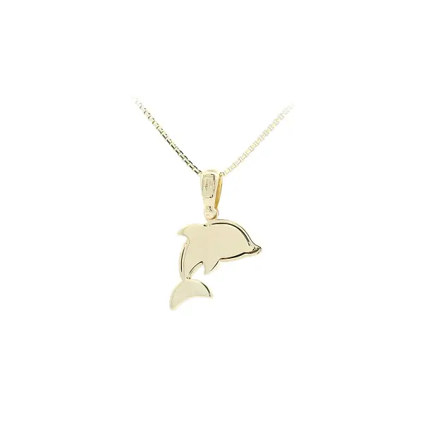 Goldener Delphin-Anhänger