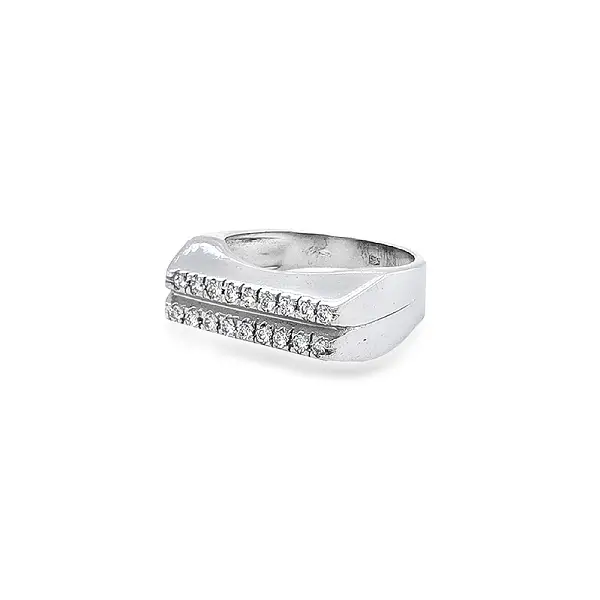 Goldring mit Zirkonen