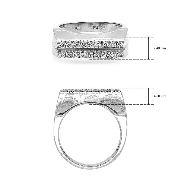 Goldring mit Zirkonen