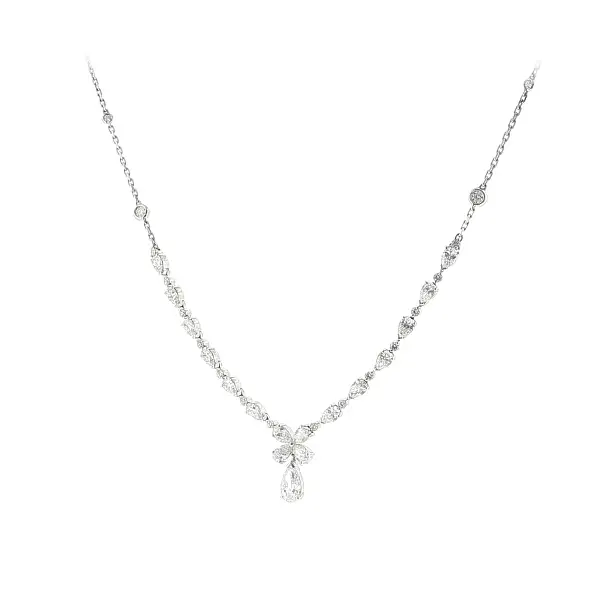 Gold-Halskette mit Diamanten