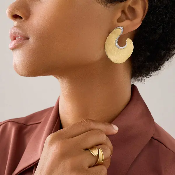 Goldohrringe Marco Bicego Lunaria Diamonds OB1912_B YW Q6