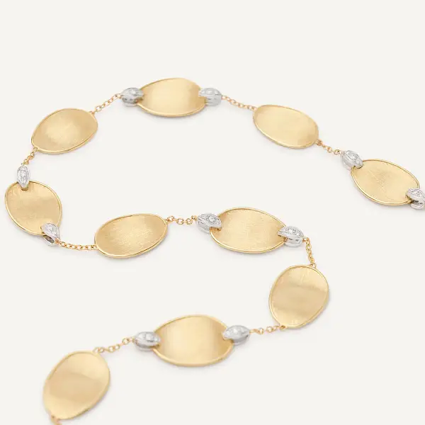 Goldene Halskette Marco Bicego Lunaria Diamonds CB2099_B YW Q6